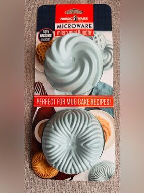 Nordic Ware Micro Mini Bundt Set, 2 1-Cup Size.